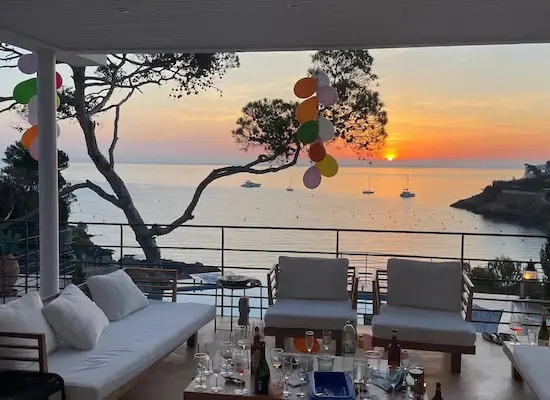 Consulat Begur Terrasse coucher de soleil